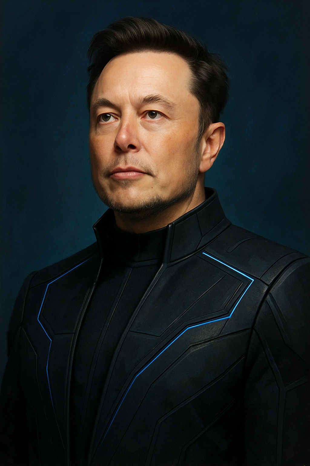 A stylised AI image of Elon Musk, the person who tweeted about the people over 100 years old in the Social Security Database.